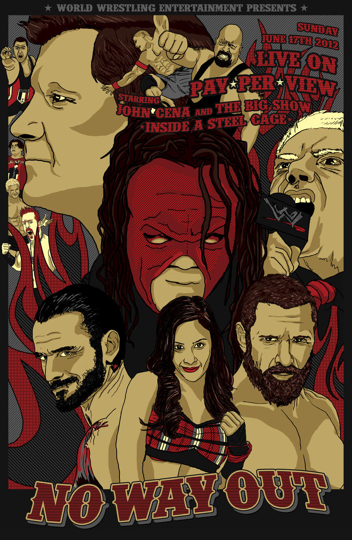 WWE No Way Out 2012 Vintage Poster by wild7even