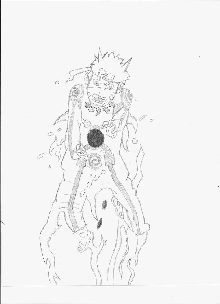 naruto nine tails mode coloring pages - photo #16