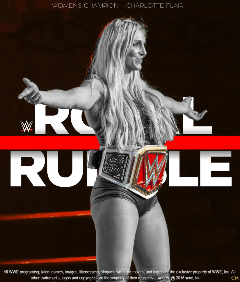 WWE Royal Rumble 2017 Poster Ft Charlotte Flair. by CaqybKhan1334