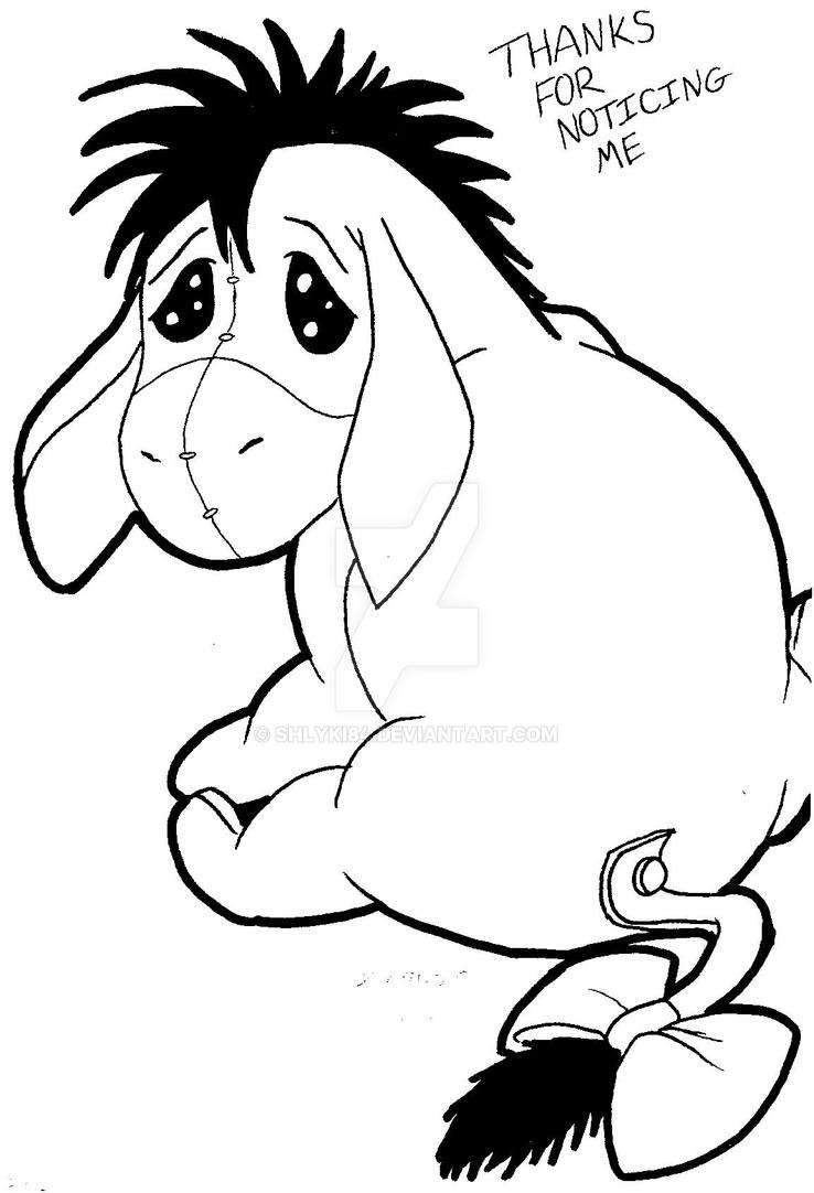 sad eeyore coloring pages - photo #3