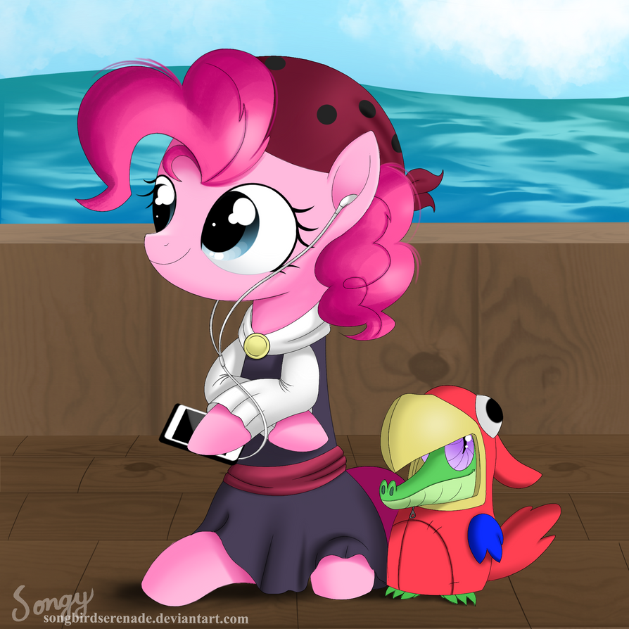 Pirate Pinkie and her Patient Parrot by SongbirdSerenade