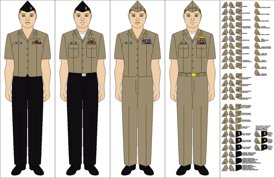 Navy Khaki Dress Uniform 45