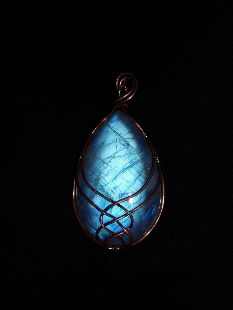 Braided Copper Moonstone pendant by synthfaery17 on DeviantArt