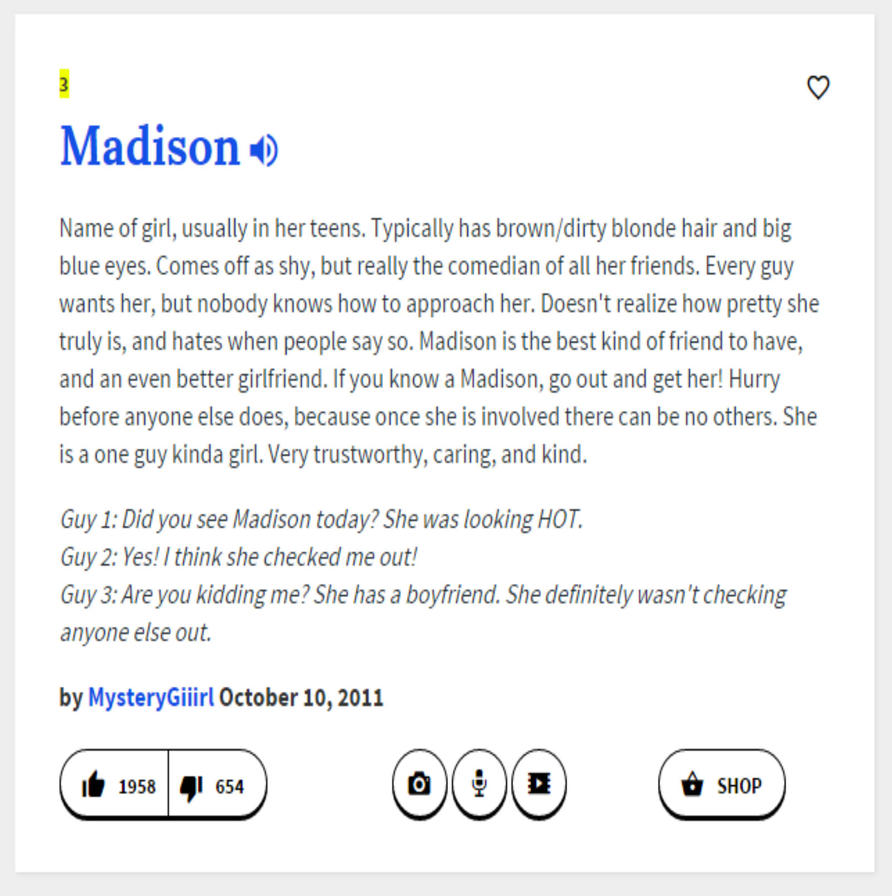 My Name In Urban Dictionary by MadelynKitten on DeviantArt