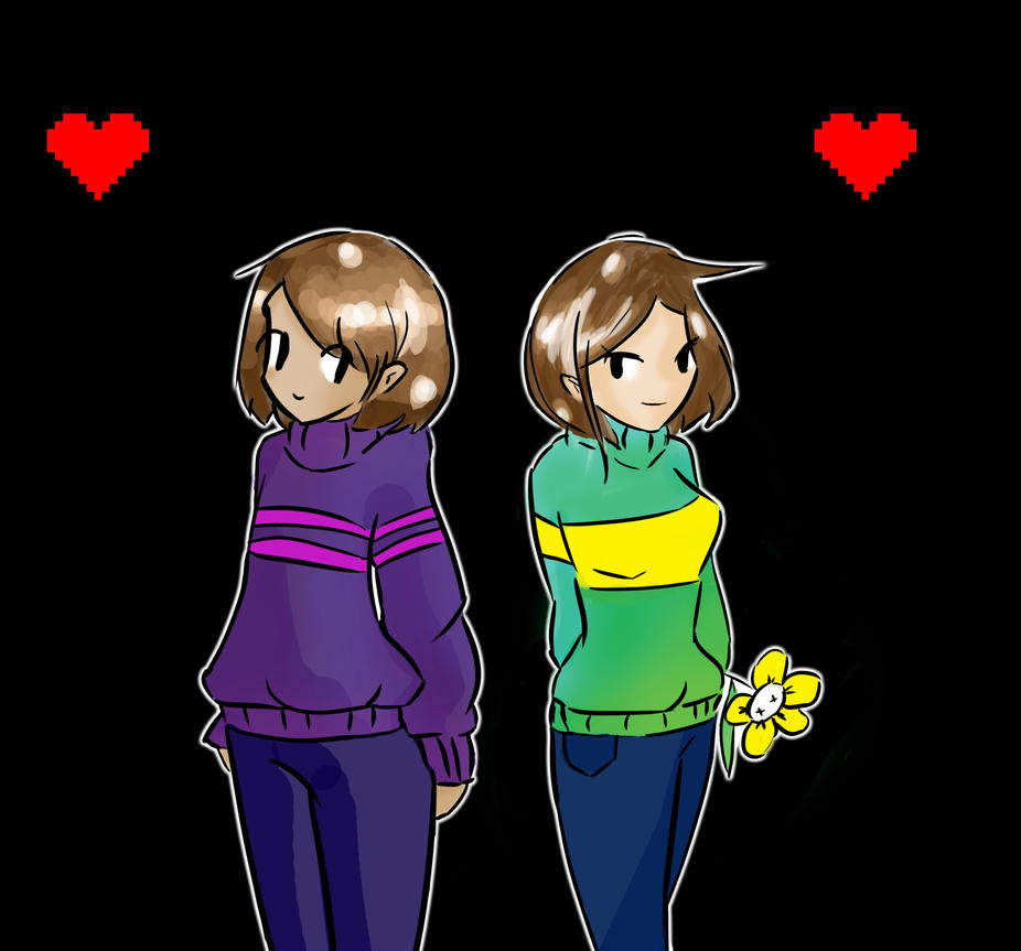 undertale asriel and frisk