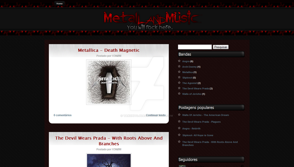 Metal Land Music  Layout