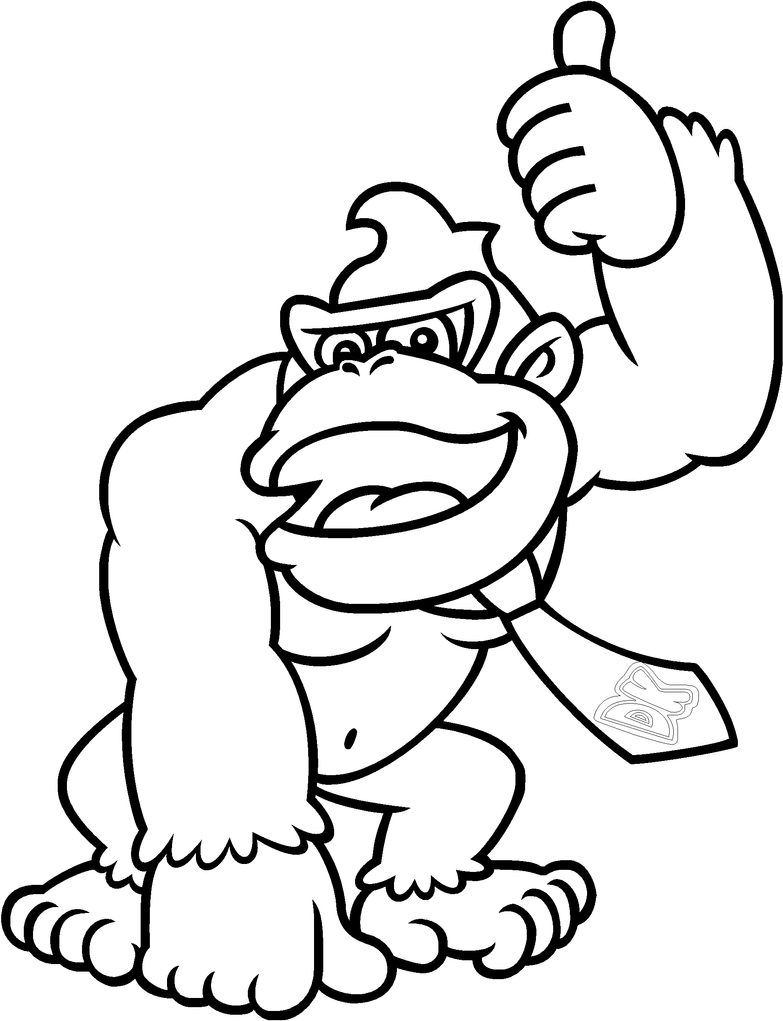 Donkey Kong Coloring by Blistinaorgin on DeviantArt